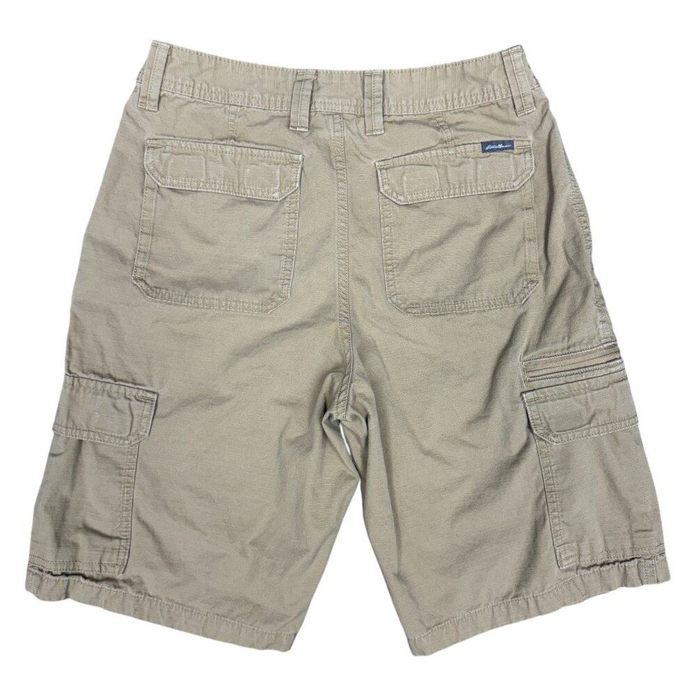 EUC Men's EDDIE BAUER Tan Cargo 11" Shorts Many Pockets‎ | Size 30 - Picture 2 of 10